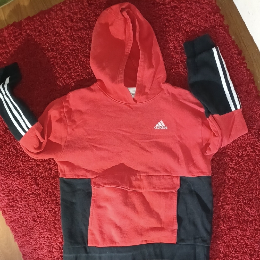 Adidas Kids Hoodie in Red and Black